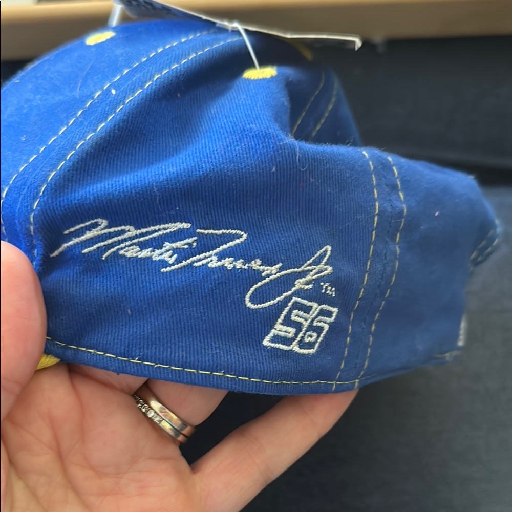 NAPA Racing Ron Capps & Martin Truex Blue Cap with Yellow Accents - Picture 7 of 7